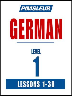 cover image of Pimsleur German Level 1 MP3